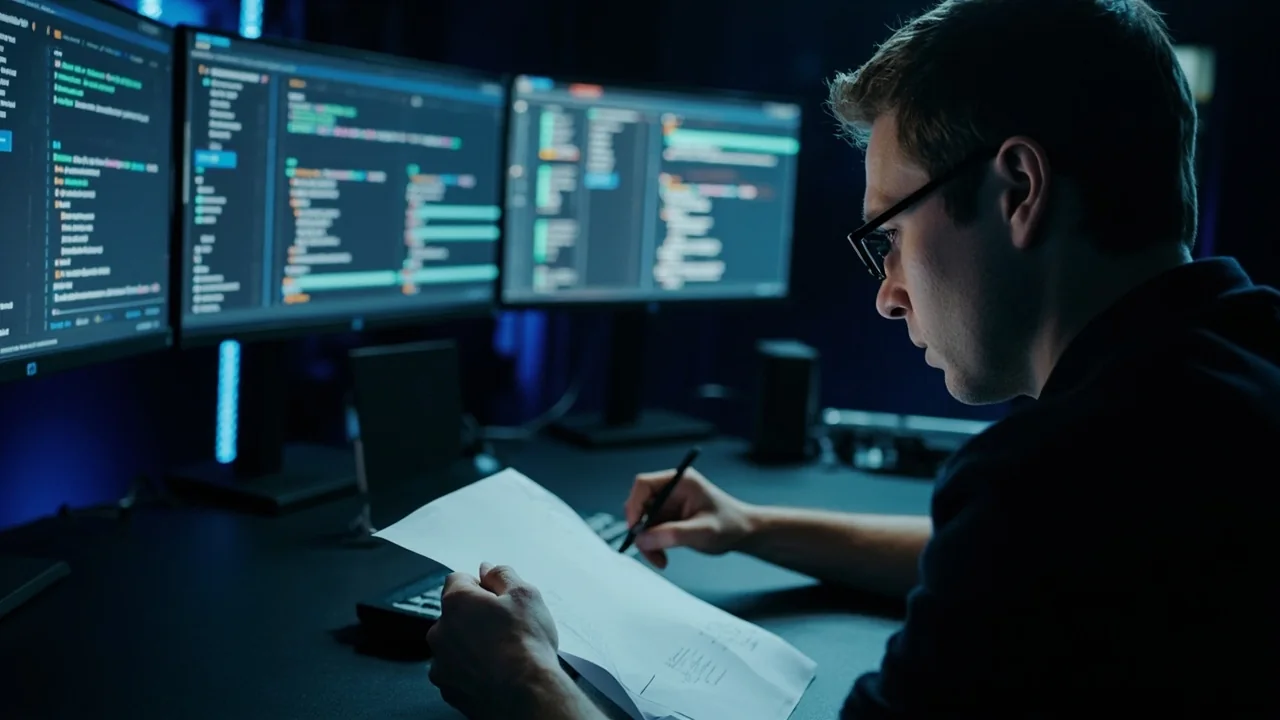 Annotated patch note with the three-pass reading lens